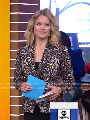 Sara’s leopard print blazer on Good Morning America