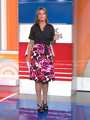 Savannah’s floral print skirt on Today