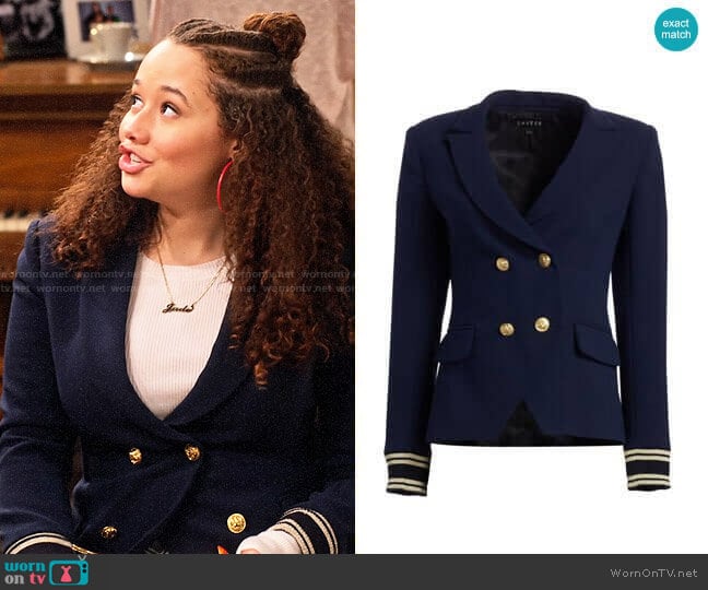 Scripted Double Breasted Blazer worn by Jade (Talia Jackson) on Family Reunion