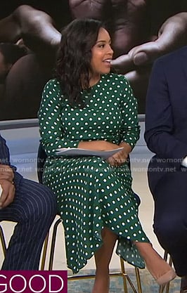 Sheinelle’s green polka dot dress on Today