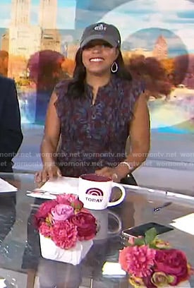 Wornontv Sheinelle S Purple Floral Midi Dress On Today
