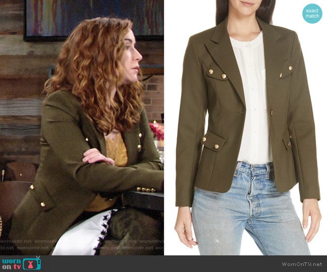 Smythe Button Detail Classic Blazer worn by Mariah Copeland (Camryn Grimes) on The Young and the Restless