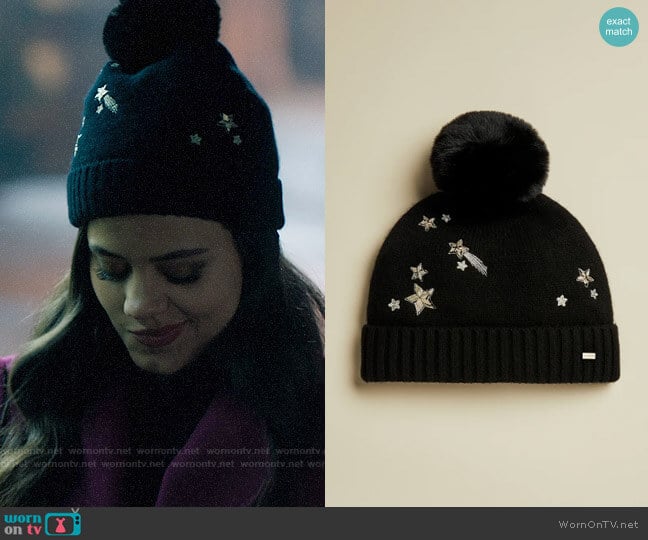 Ted Baker Viniy Star Embellished Wool Blend Hat worn by Maggie Vera (Sarah Jeffery) on Charmed