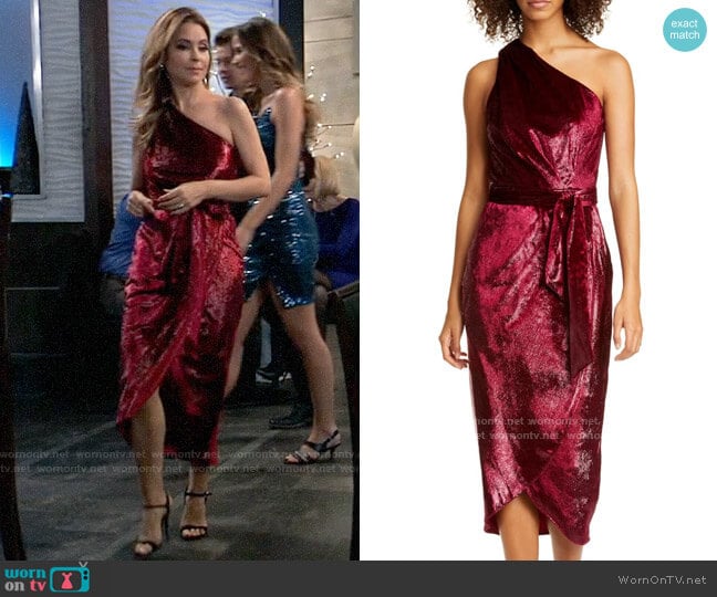 Wornontv Olivias Red One Shoulder Dress On General Hospital Lisa Lo Cicero Clothes And