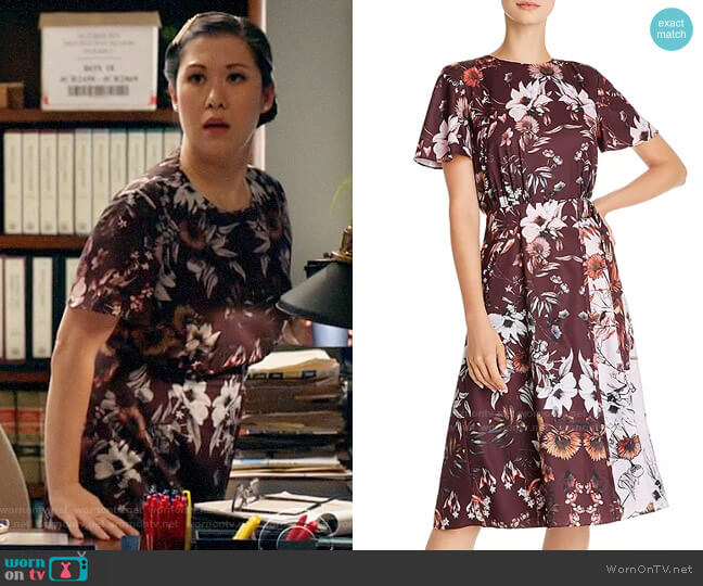 Ted Baker Yaela Amethyst Dress worn by Sherri Kansky (Ruthie Ann Miles) on All Rise