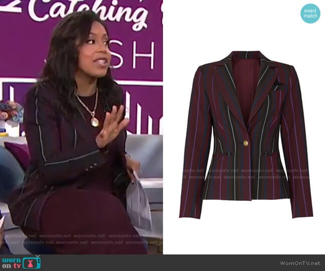 Noirs Jacket by Trina Turk worn by Sheinelle Jones on Today