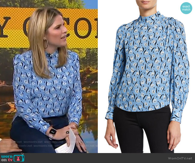 WornOnTV: Jenna’s blue floral blouse on Today | Jenna Bush Hager ...