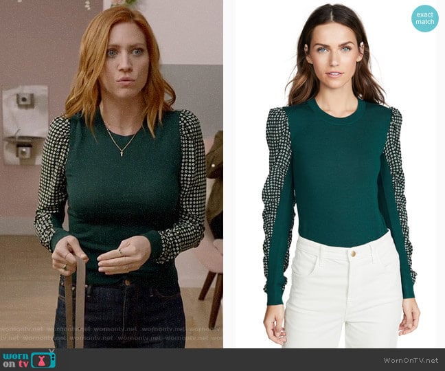 Veronica Beard Adler Sweater worn by Julia Bechley (Brittany Snow) on Almost Family