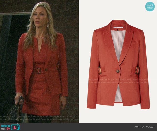 Veronica Beard Baltazar Blazer worn by Kristen DiMera (Stacy Haiduk) on Days of our Lives