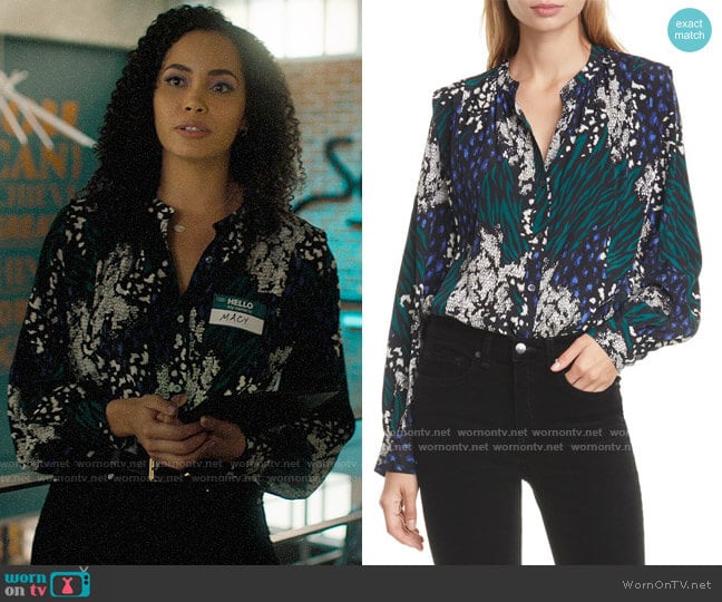 Veronica Beard Buckley Top worn by Macy Vaughn (Madeleine Mantock) on Charmed