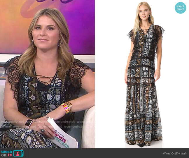 Elly Dress by Veronica Beard worn by Jenna Bush Hager on Today