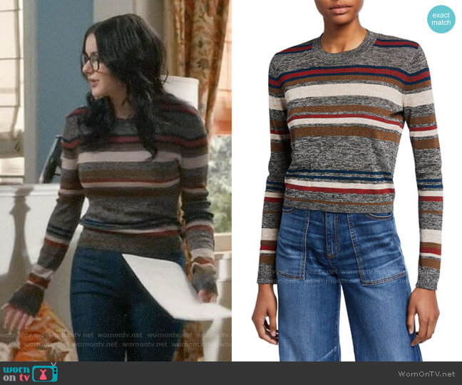 Veronica Beard Jora Striped Sweater worn by Alex Dunphy (Ariel Winter) on Modern Family