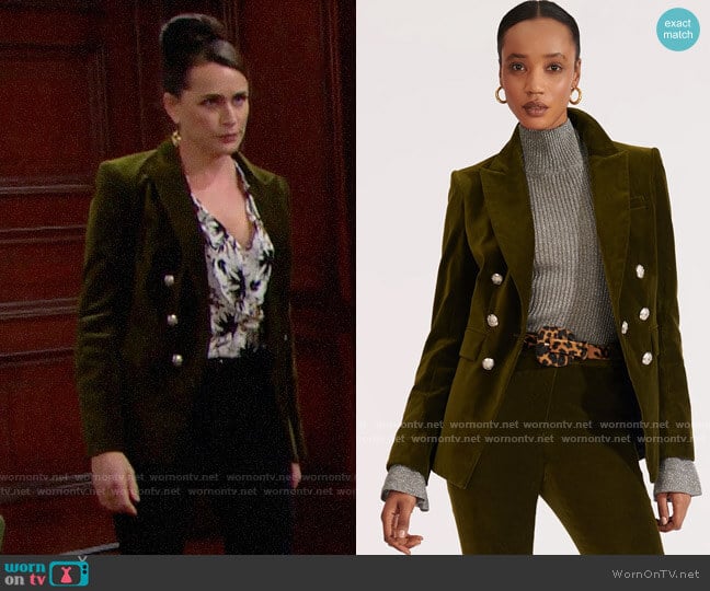 Veronica Beard Lawrence Jacket worn by Quinn Fuller (Rena Sofer) on The Bold and the Beautiful