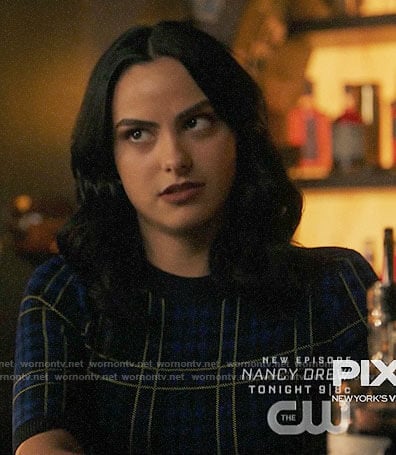 Veronica’s blue plaid dress on Riverdale