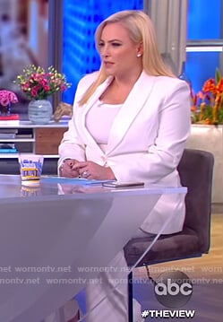 Meghan’s white blazer and pants on The View