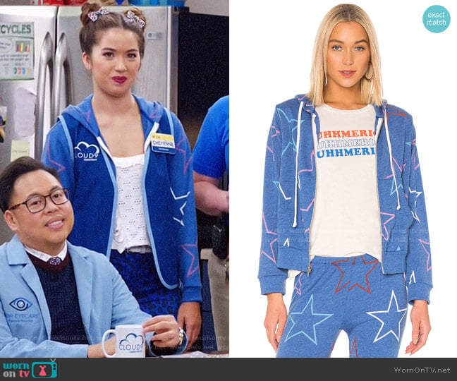 Wildfox Starlight Regan Zip Hoodie worn by Cheyenne (Nichole Bloom) on Superstore