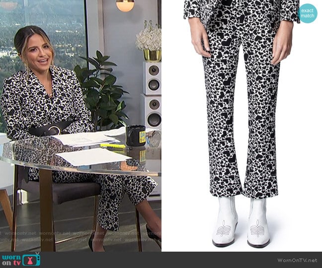 Polis Jac Coeur Heart Print Trousers by Zadig & Voltaire worn by Erin Lim on E! News