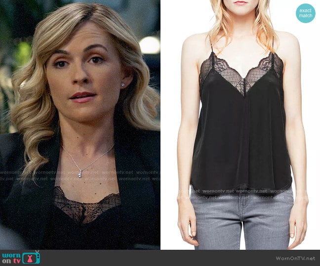 Zadig & Voltaire Christy Camisole worn by Amy Quinn (Lindsey Gort) on All Rise