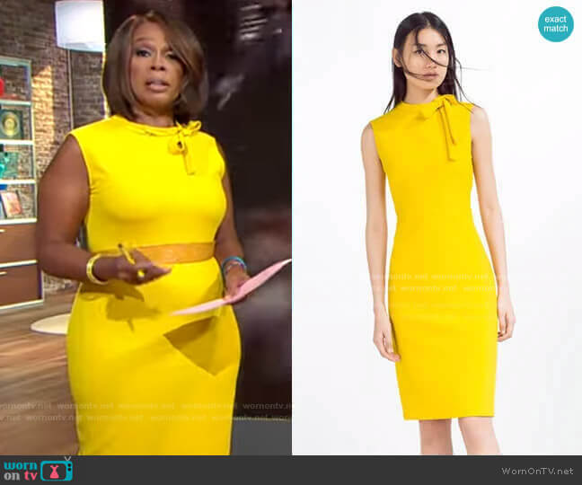 Zara Tube Dress worn by Gayle King on CBS Mornings