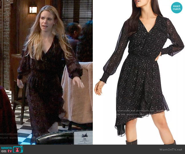 1.State Printed Asymmetric-Hem Dress worn by Nelle Benson (Chloe Lanier) on General Hospital