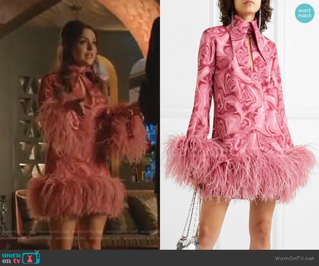 Michelle Mini Dress by  16 Arlington worn by Fallon Carrington (Elizabeth Gillies) on Dynasty