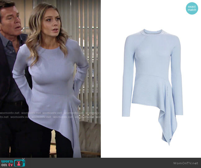 3.1 Phillip Lim Rib-Knit Pullover worn by Abby Newman (Melissa Ordway) on The Young and the Restless