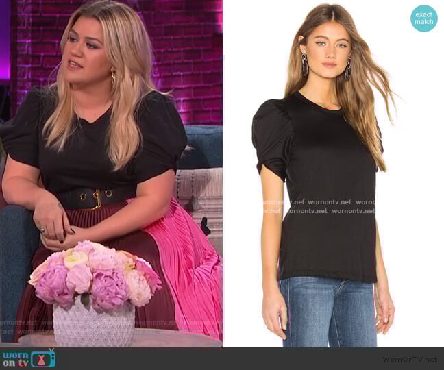 Kati Tee by A.L.C. worn by Kelly Clarkson on The Kelly Clarkson Show