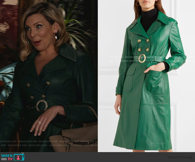 Belted Leather Trench Coat by Alexa Chung worn by Brianna (June Raphael) on Grace & Frankie