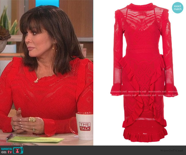 Sivan Crochet Midi Dress by Alexis worn by Marie Osmond on The Talk