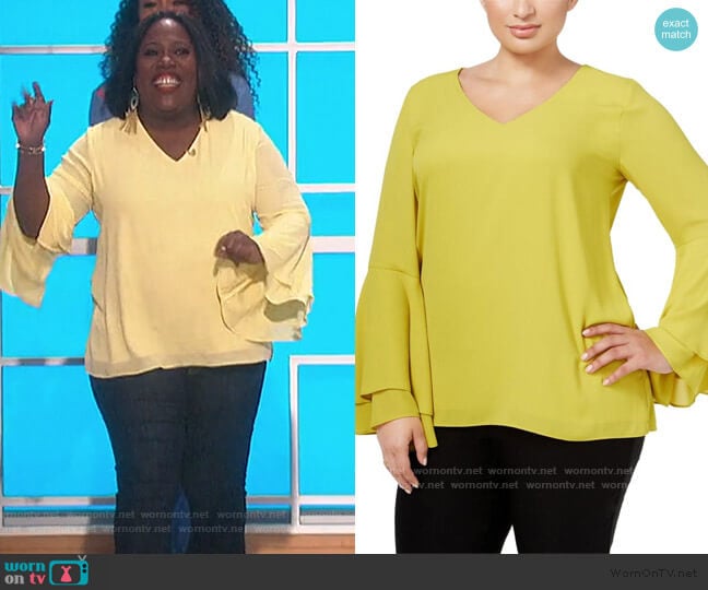 Chiffon Top by Alfani worn by Sheryl Underwood on The Talk