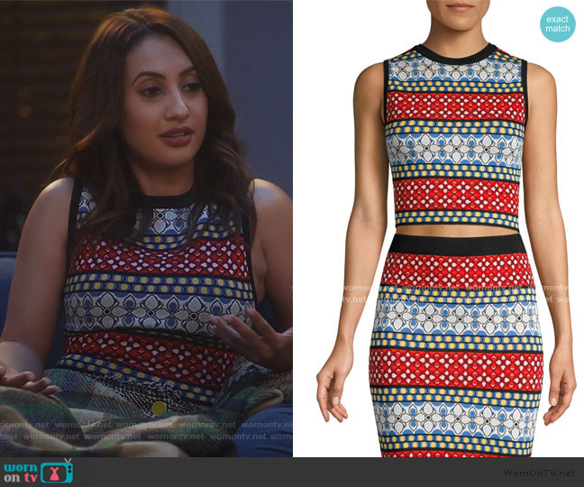 Coryn Printed Tank Top by Alice + Olivia worn by Ana Torres (Francia Raisa) on Grown-ish