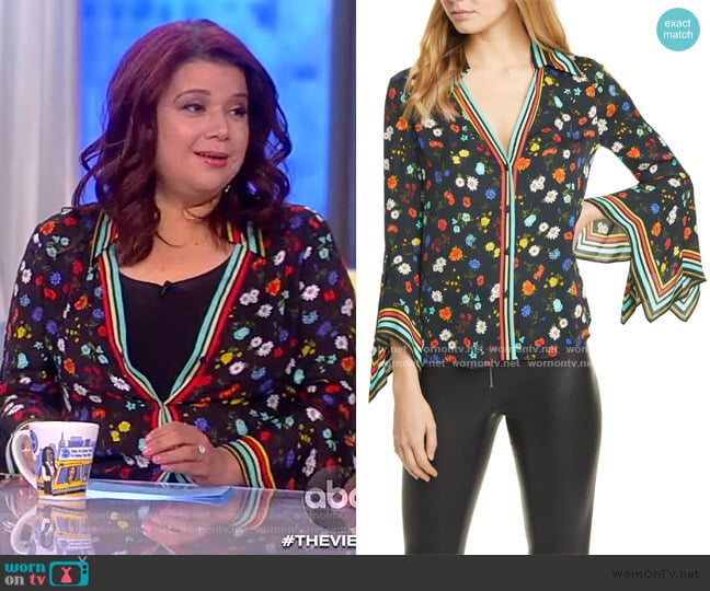 Randa Blouse by Alice + Olivia worn by Ana Navarro on The View