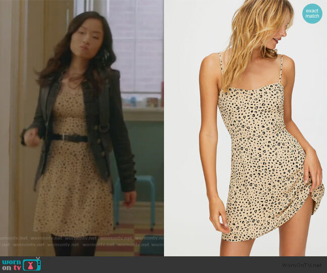 Flirt Mini Dress by Sunday Best at Aritzia worn by Janet (Andrea Bang) on Kims Convenience