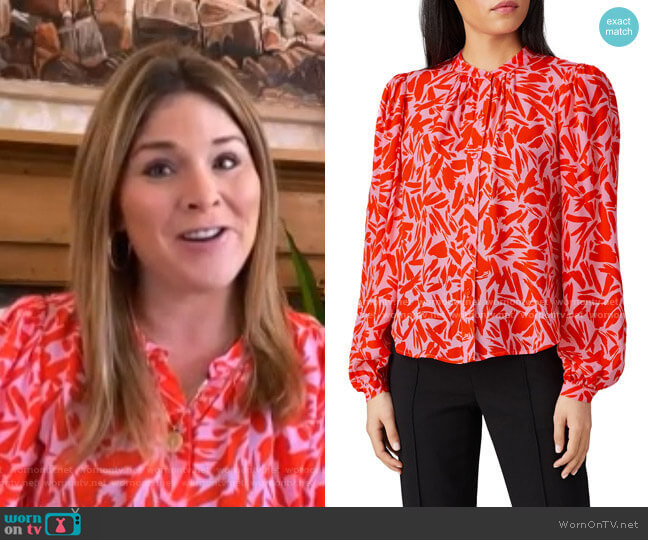 Ashlynn blouse by Veronica Beard worn by Jenna Bush Hager on Today