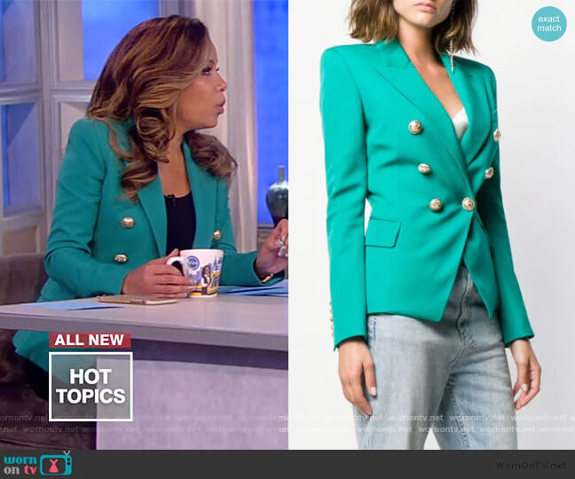 WornOnTV: Sunny’s teal double breasted blazer on The View | Sunny ...