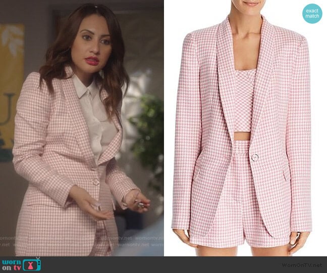 Check You Later Blazer and Shorts by Bec & Bridge worn by Ana Torres (Francia Raisa) on Grown-ish