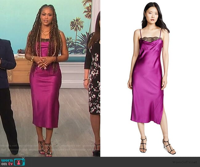 The Romy Midi Dress by Cami NYC worn by Eve on The Talk