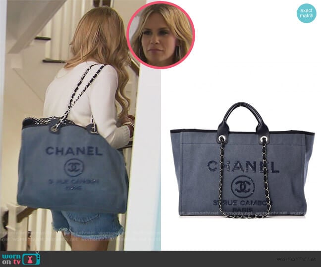 WornOnTV: Jackie’s blue denim Chanel tote on The Real Housewives of New ...