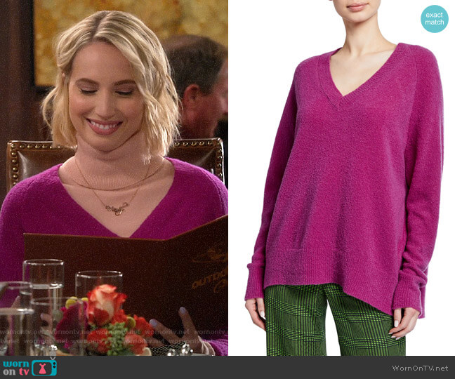 WornOnTV: Mandy’s magenta pink v-neck sweater on Last Man Standing ...