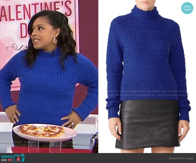 Dyer Sweater by Dreyden worn by Sheinelle Jones on Today