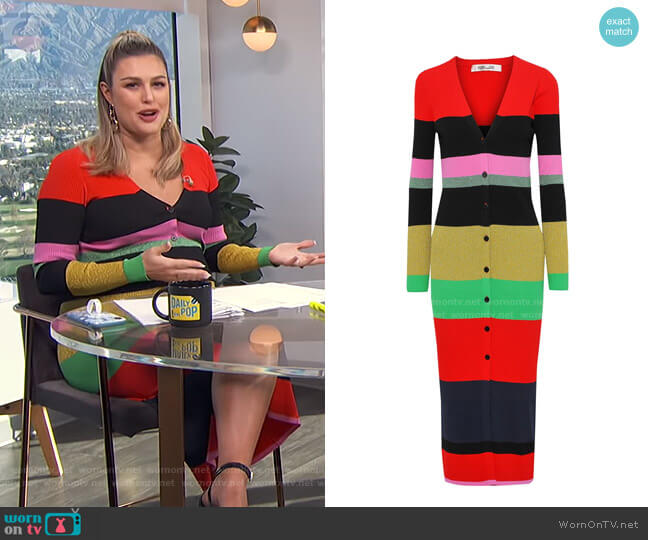 Finn Long Cardigan by Diane von Furstenberg worn by Carissa Loethen Culiner on E! News