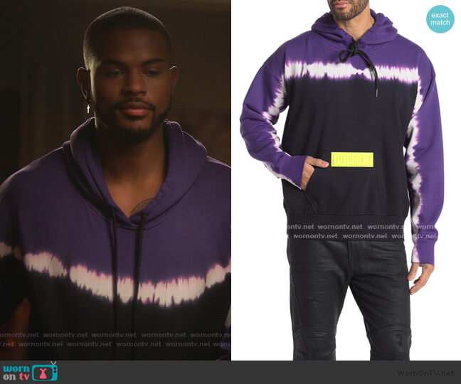 Alby Tie Dye Pullover by Diesel worn by Aaron Jackson (Trevor Jackson) on Grown-ish