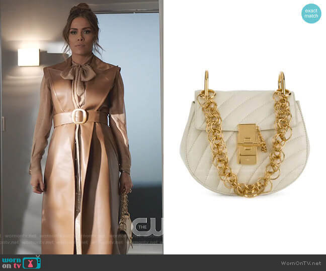 Drew Bijou Mini Shoulder Bag by Chloe worn by Cristal Jennings (Daniella Alonso) on Dynasty