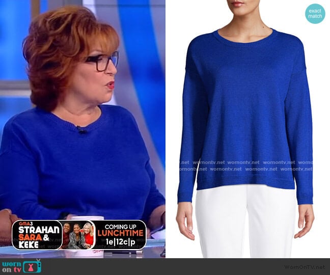 Crew-Neck Boxy Sweater worn by Joy Behar on The View