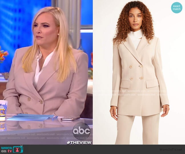 Aster Double Breasted Jacket by Elie Tahari worn by Meghan McCain on The View