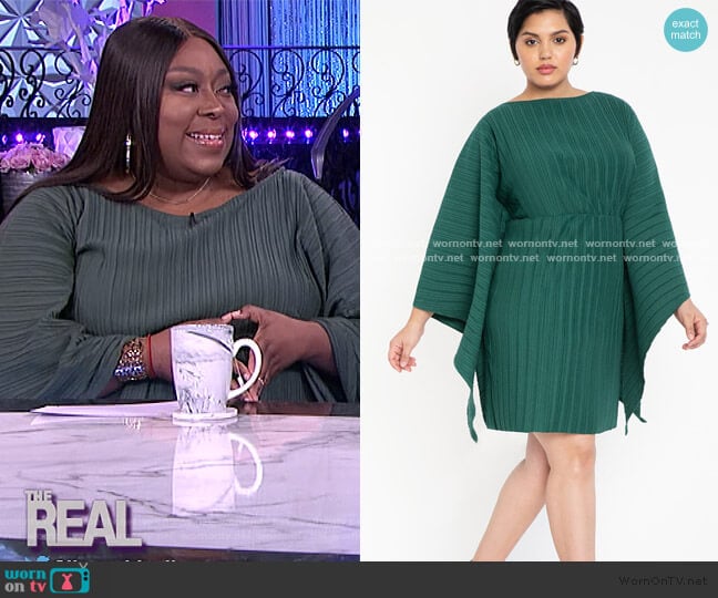 Drama Sleeve Dress by Eloquii worn by Loni Love on The Real