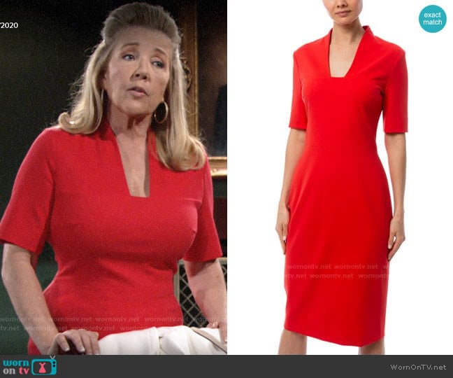 Escada Danisi Dress worn by Nikki Reed Newman (Melody Thomas-Scott) on The Young and the Restless