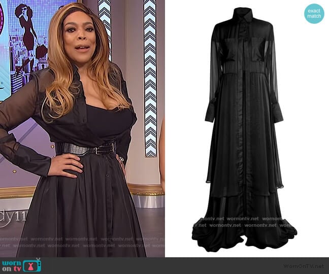 Midnight Lucid Dress by Fenoel worn by Wendy Williams on The Wendy Williams Show