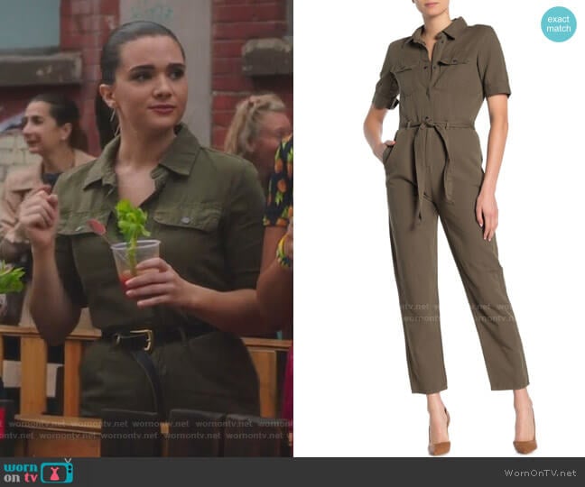 Military Belted Jumpsuit by Frame worn by Jane Sloan (Katie Stevens) on The Bold Type