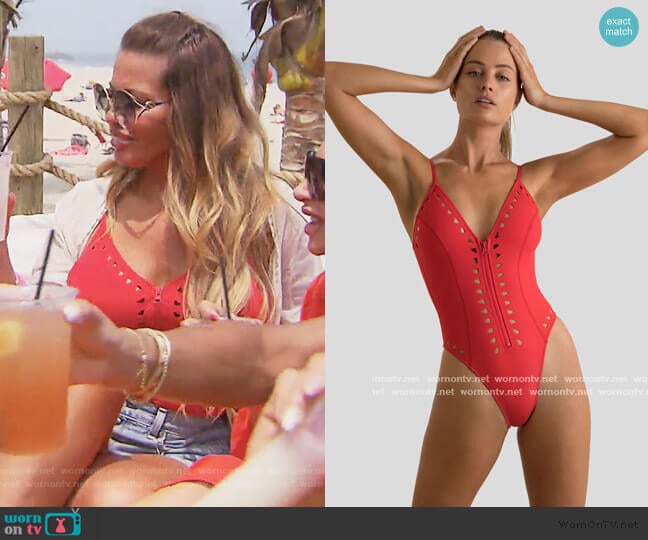 Alexandra One Piece by Gigi C worn by Dolores Catania on The Real Housewives of New Jersey